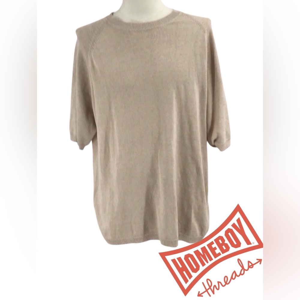 Neiman Marcus Crewneck Sweater - Tan